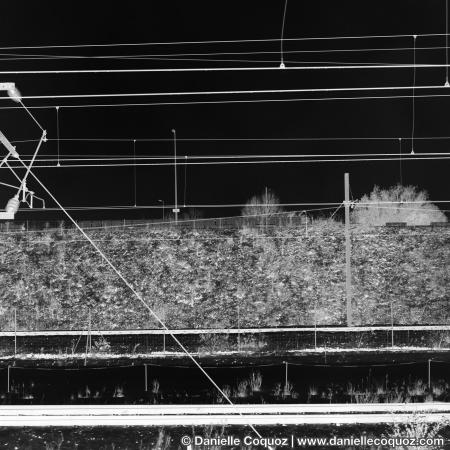 Paysage en train grande vitesse